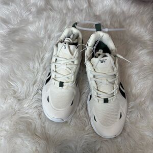 Reebok Cream and Green Athletic Shoes